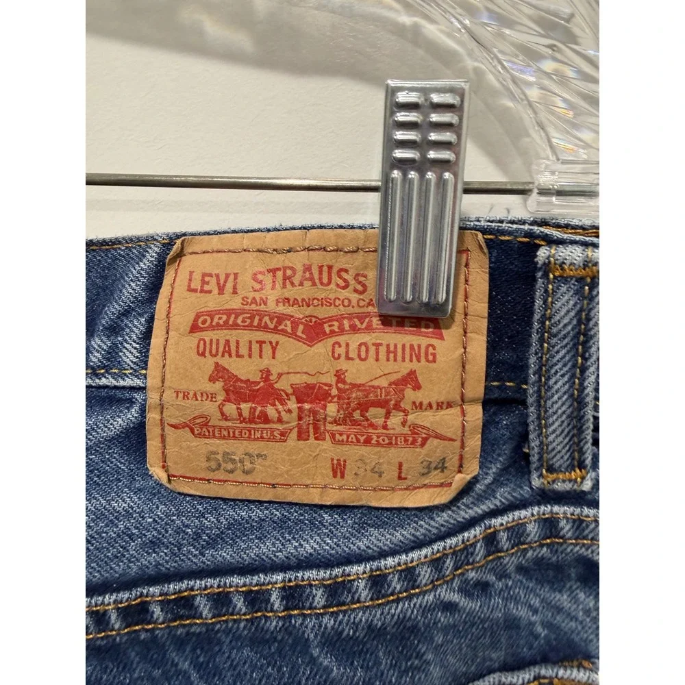 Levi's Mens Jeans 550 Relaxed‎ Fit Tapered Leg Blue 34x34